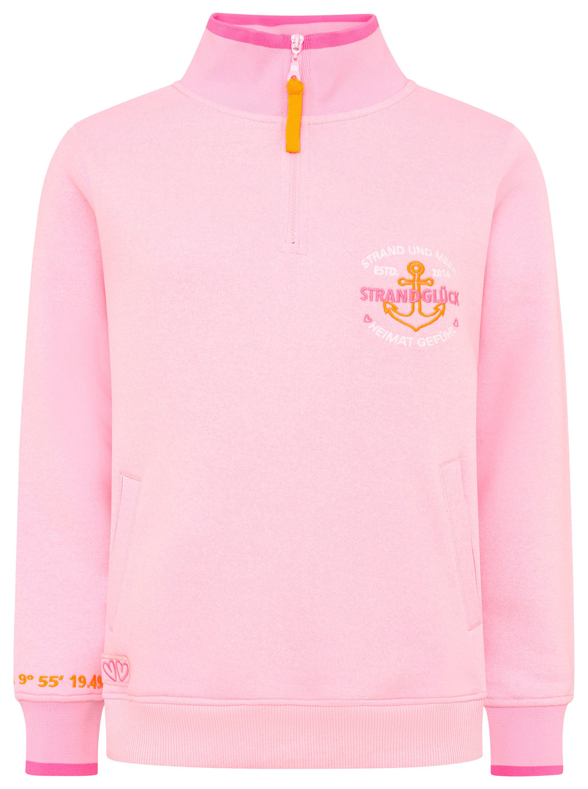 Zwillingsherz - Troyer „Strandglück Zipper" - Pink