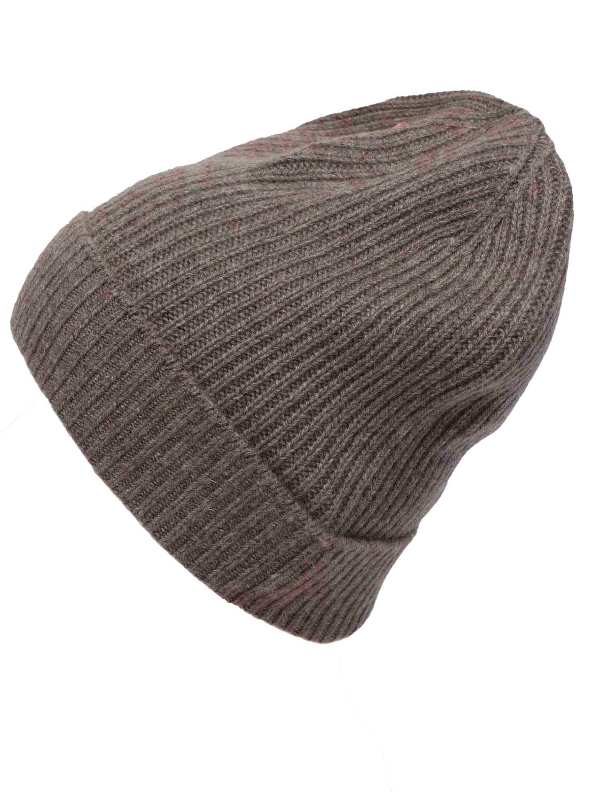 Zwillingsherz - Cashmere Rippstrick Mütze - Braun