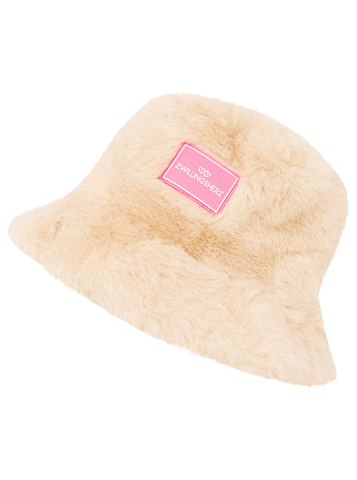 Zwillingsherz - Flauschiger Bucket Hat - Beige