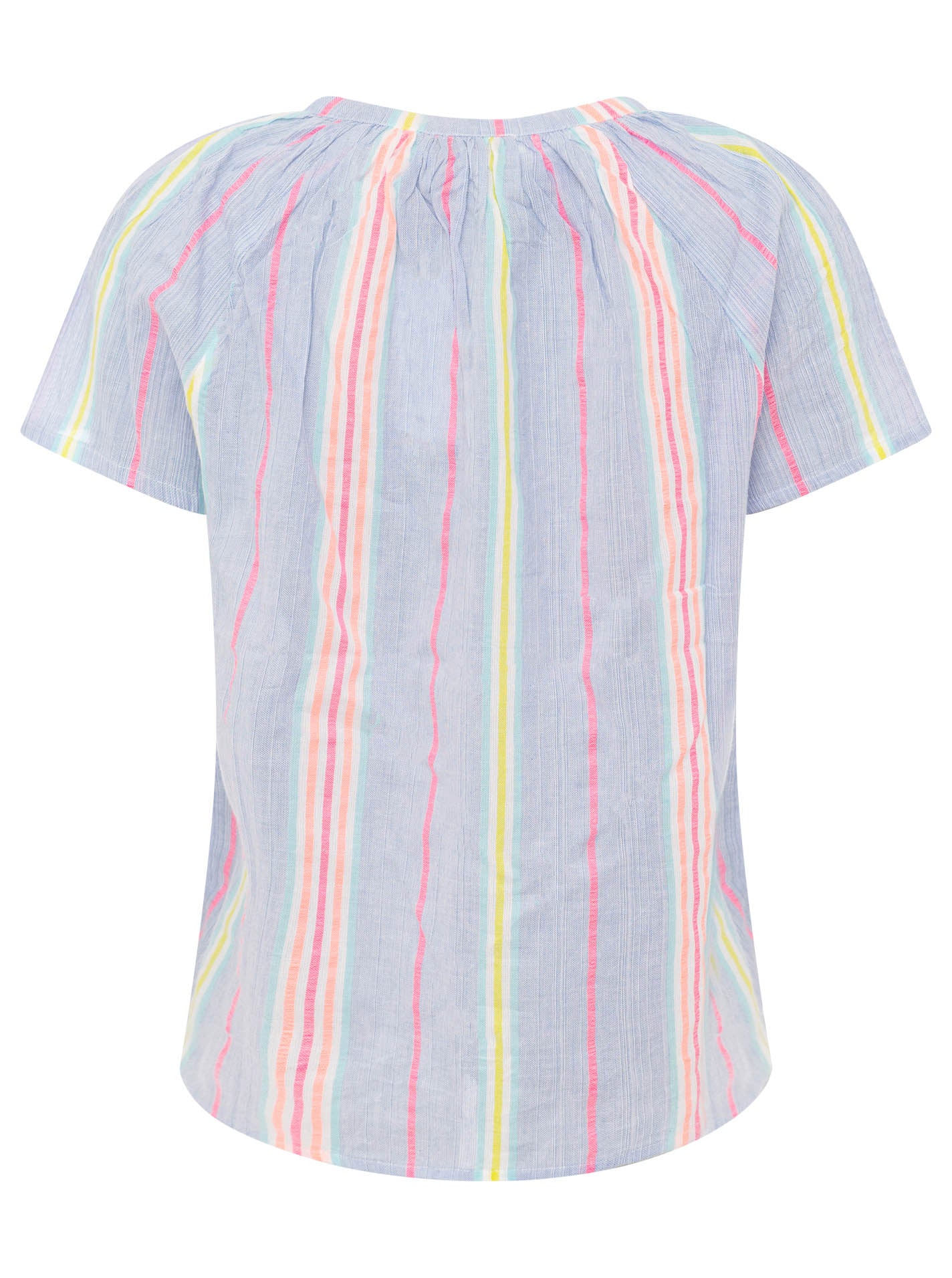 Zwillingsherz - Kurzarmbluse Summer Stripes - Blau