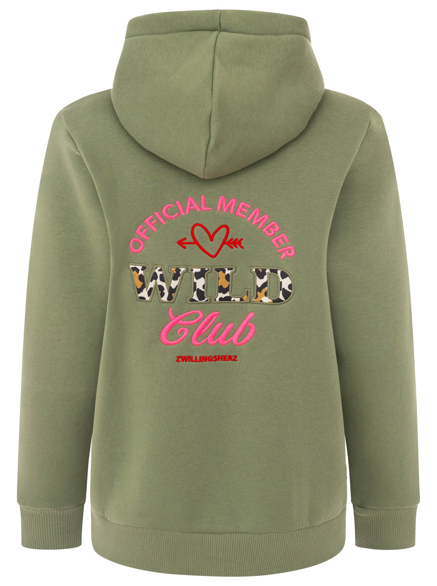 Zwillingsherz - Hoodiejacke Leo Wild Club - Khaki