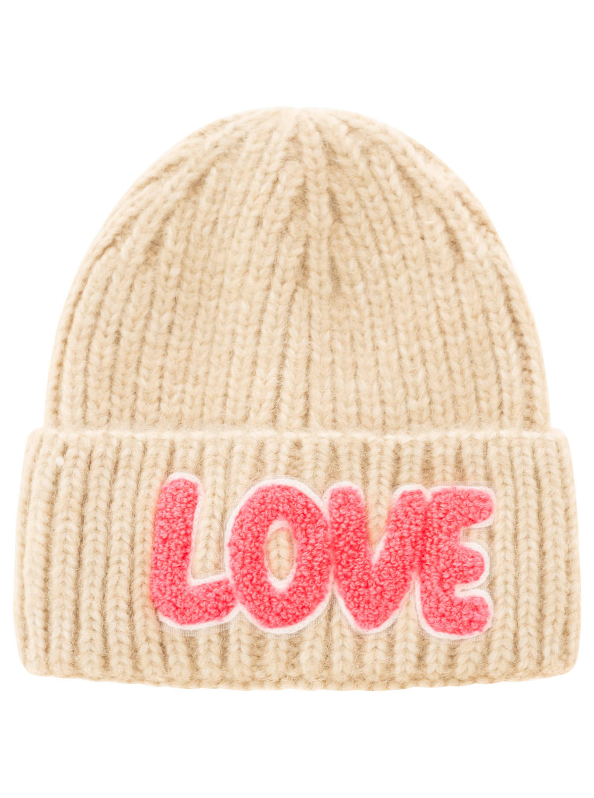Zwillingsherz - Edle Mütze "Love" - Beige