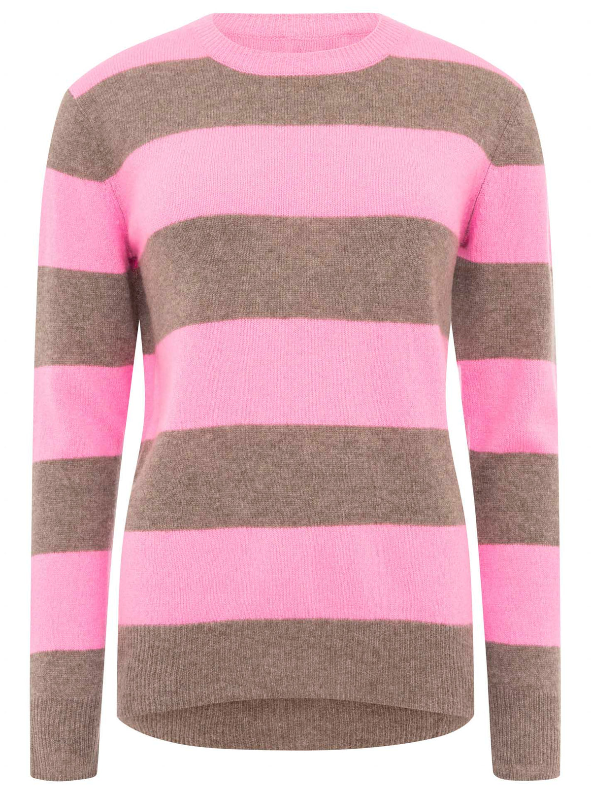 Zwillingsherz 100% Kaschmir / Cashmere Pullover - Rosa/Taupe