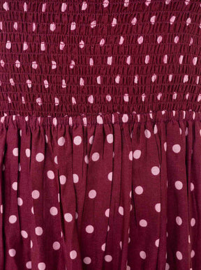 Zwillingsherz - Kleid "Classic Dots" - Bordeaux