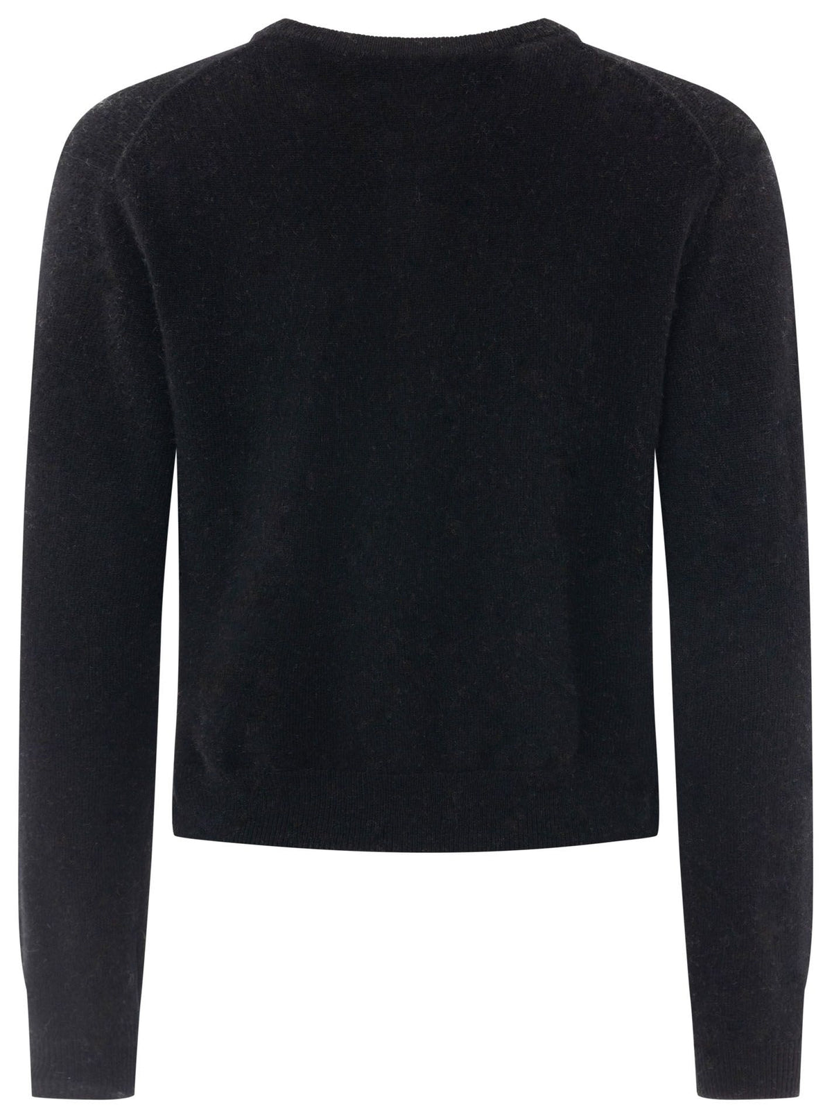 Zwillingsherz Kaschmir Strickjacke Perlmutt (100% Cashmere) - Schwarz