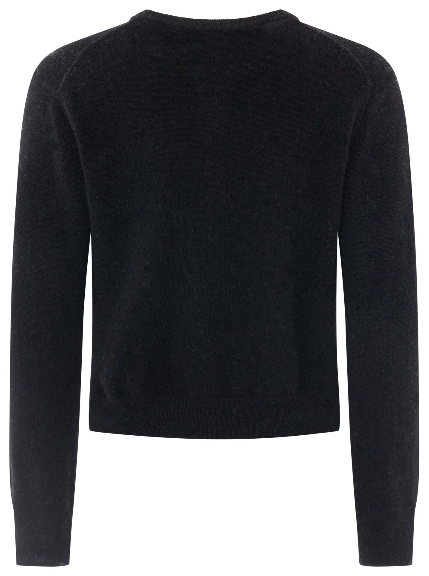 Zwillingsherz Kaschmir Strickjacke Perlmutt (100% Cashmere) - Schwarz