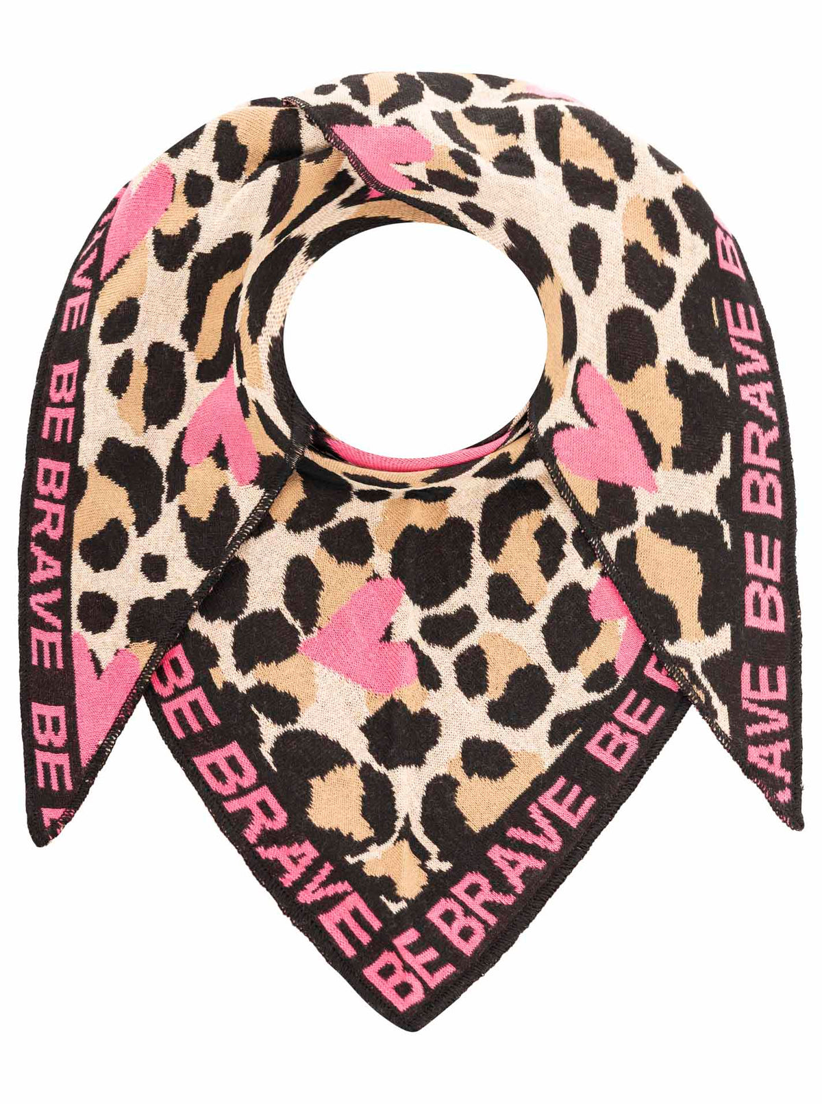 Zwillingsherz - Dreieckstuch "Leo Brave" Baumwolle NEU - Beige/Pink/Orange