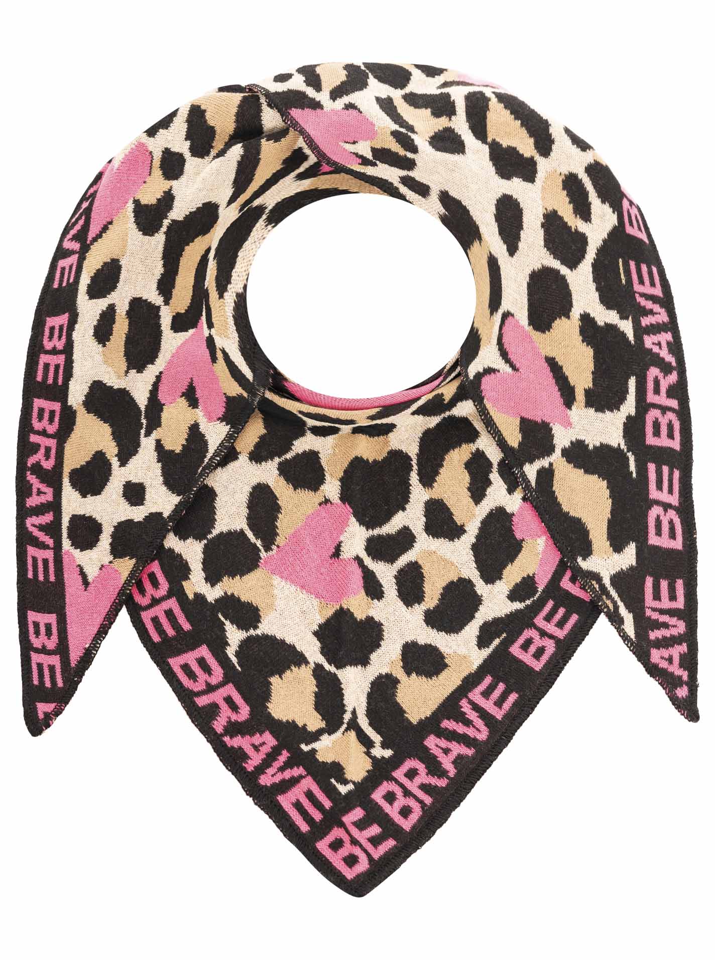 Zwillingsherz - Dreieckstuch "Leo Brave" Baumwolle NEU - Beige/Pink/Orange