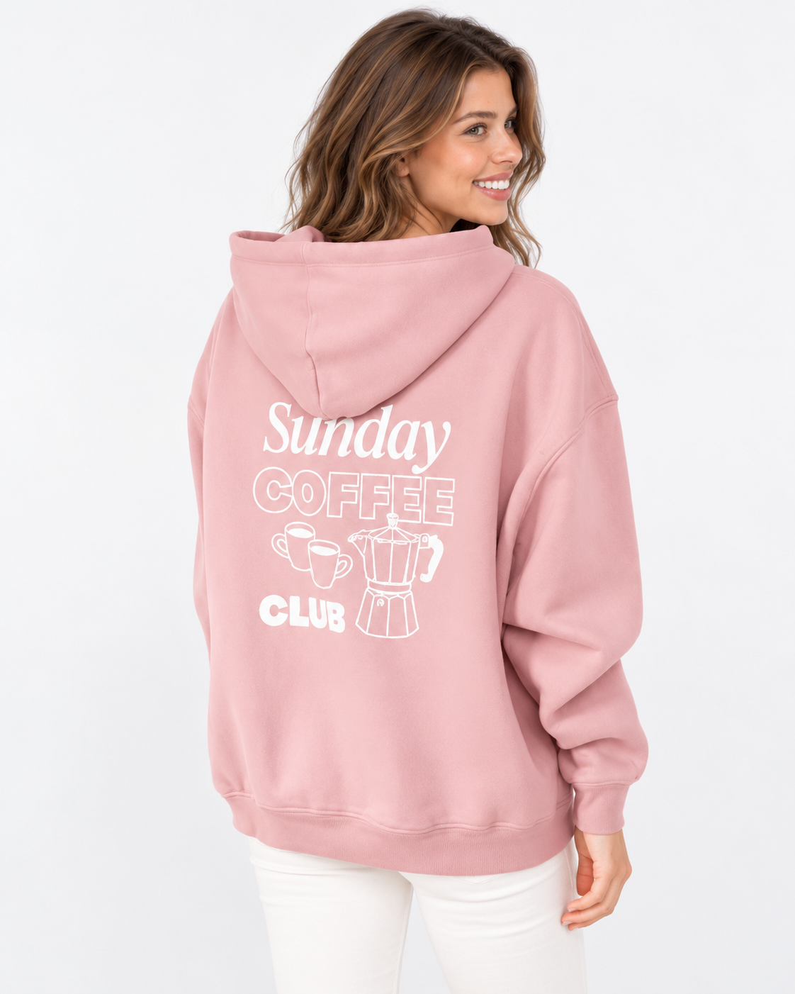 Zwillingsherz - Hoodie "Sunday Club" - Altrosa