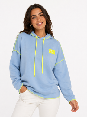 Zwillingsherz - Hoodie "Neon Farben" - Hellblau
