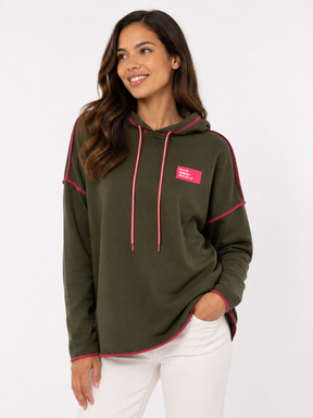 Zwillingsherz - Hoodie "Neon Farben" - Olive