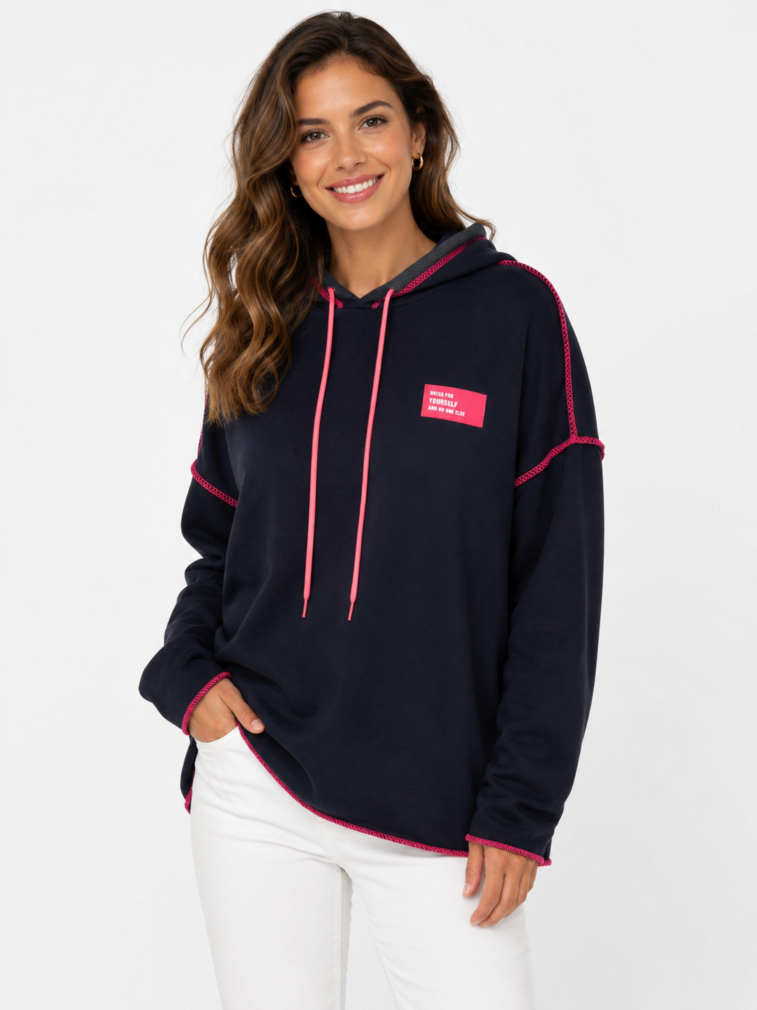 Zwillingsherz - Hoodie "Neon Farben" - Navy