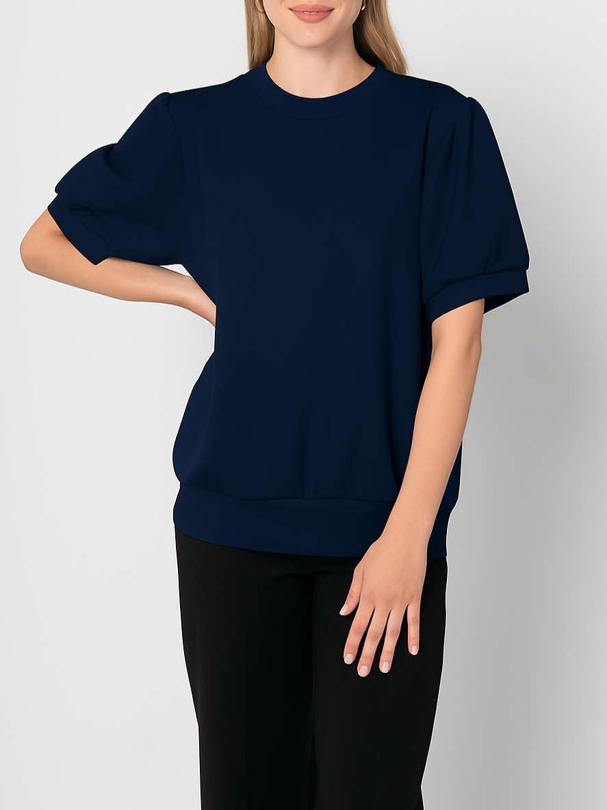 MOOIJ - T-Shirt aus fester Baumwolle - Dunkelblau