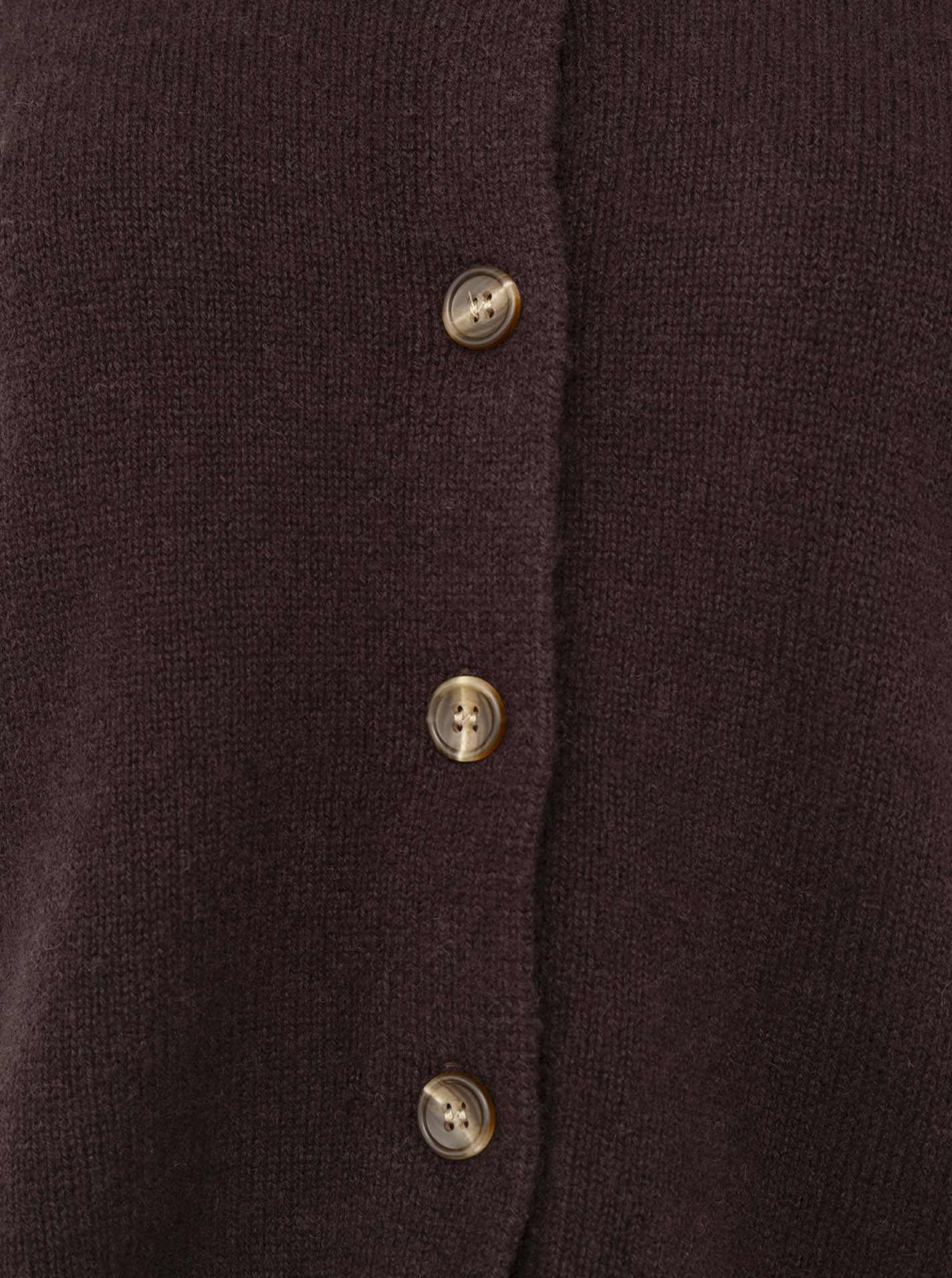 Zwillingsherz 100% Kaschmir COZY Cardigan - Braun