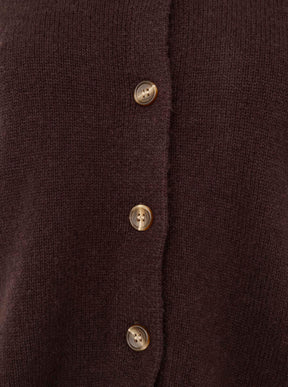 Zwillingsherz 100% Kaschmir COZY Cardigan - Braun