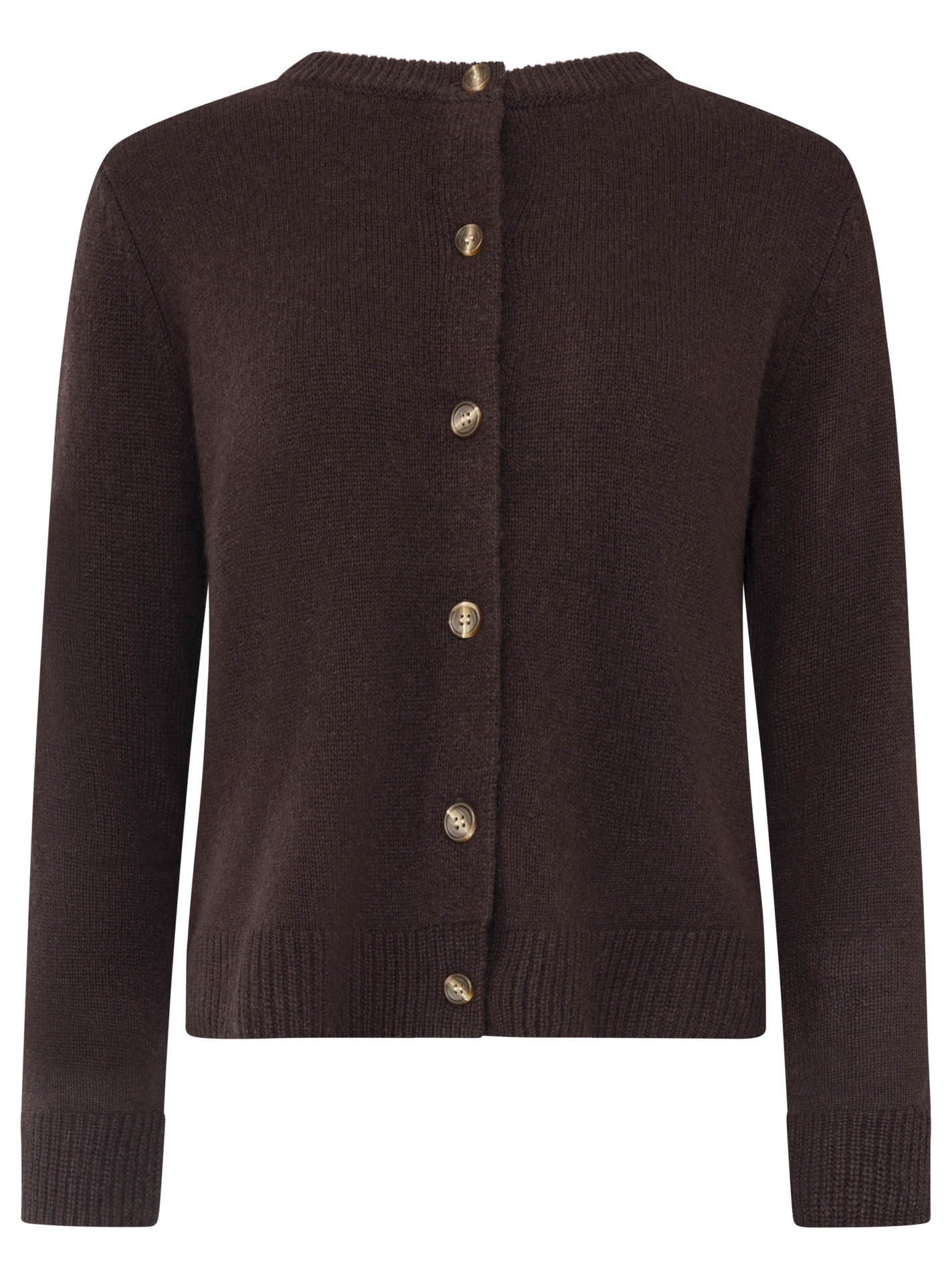 Zwillingsherz 100% Kaschmir COZY Cardigan - Braun
