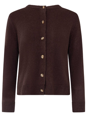 Zwillingsherz 100% Kaschmir COZY Cardigan - Braun