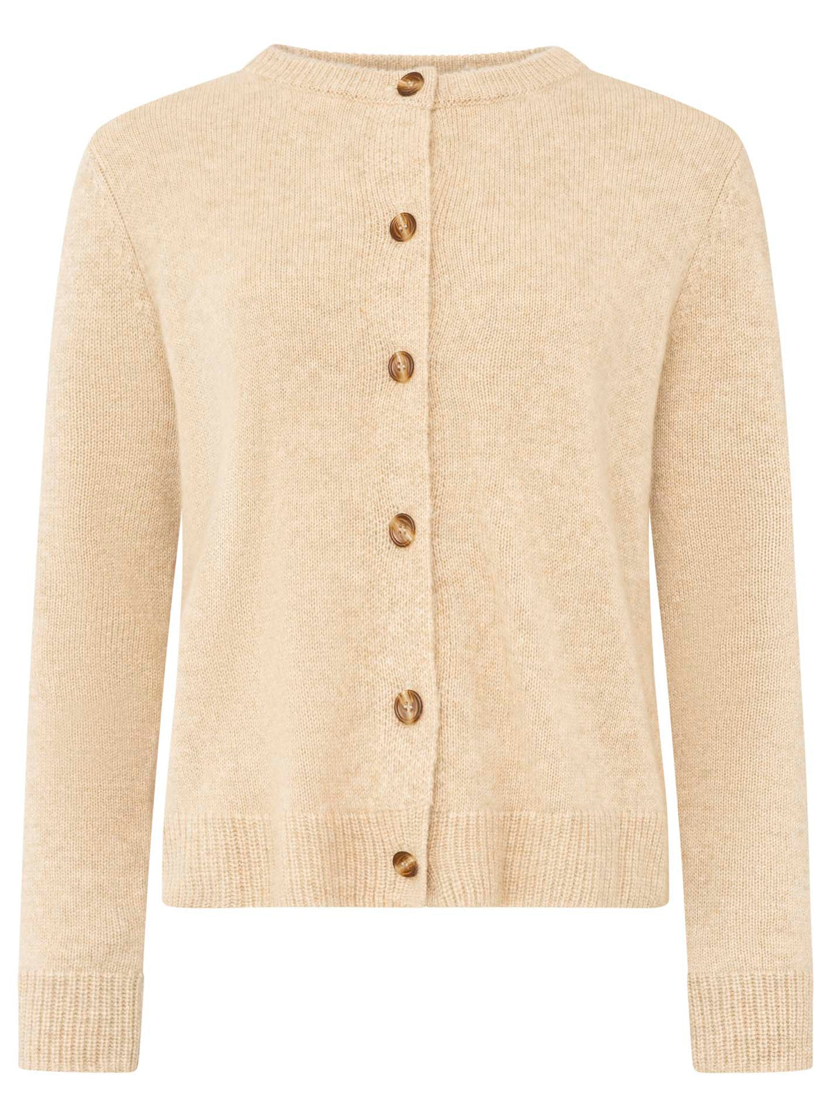 Zwillingsherz 100% Kaschmir Cozy Cardigan - Hellbeige