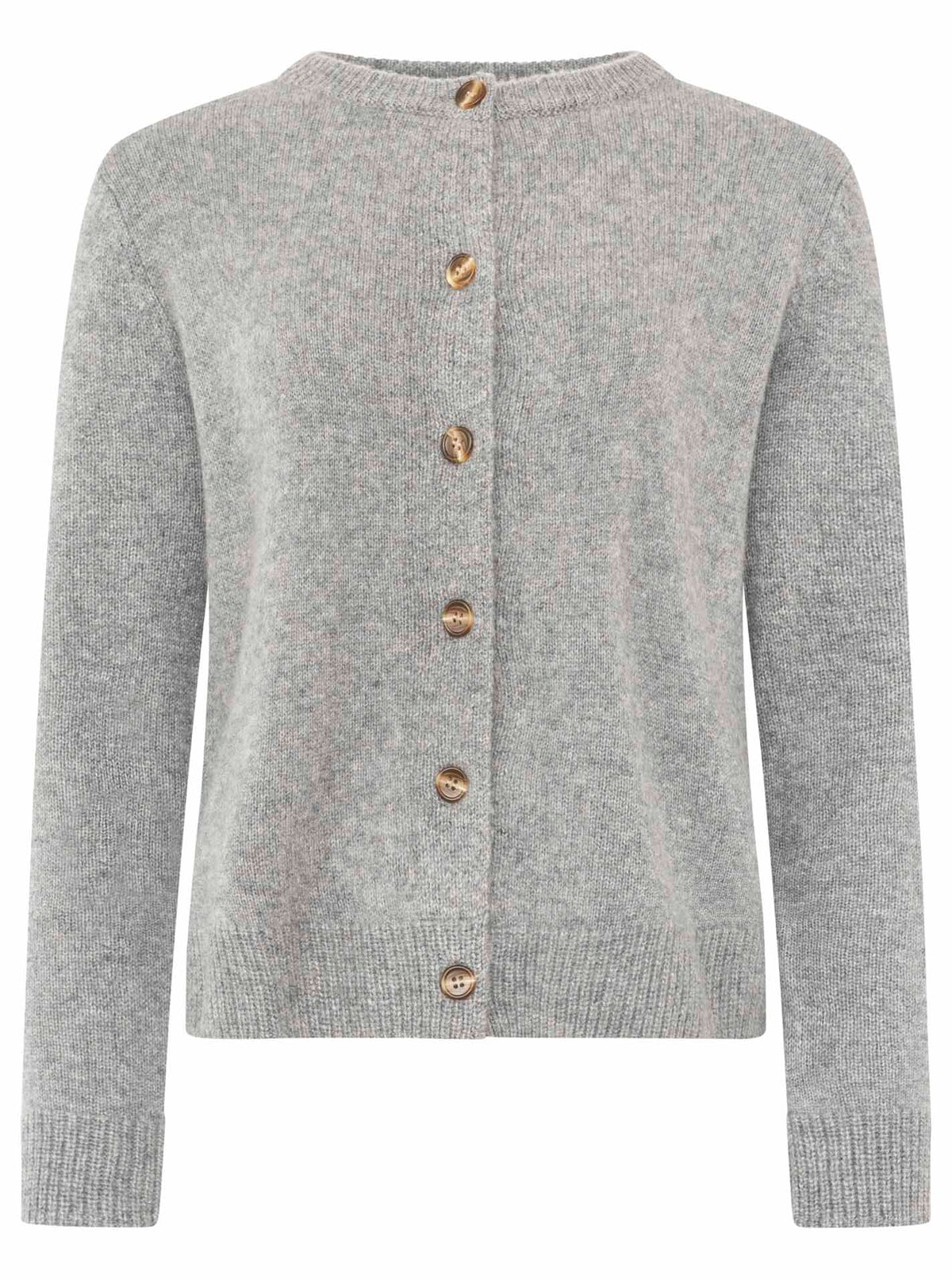 Zwillingsherz 100% Kaschmir Cozy Cardigan - Mittelgrau