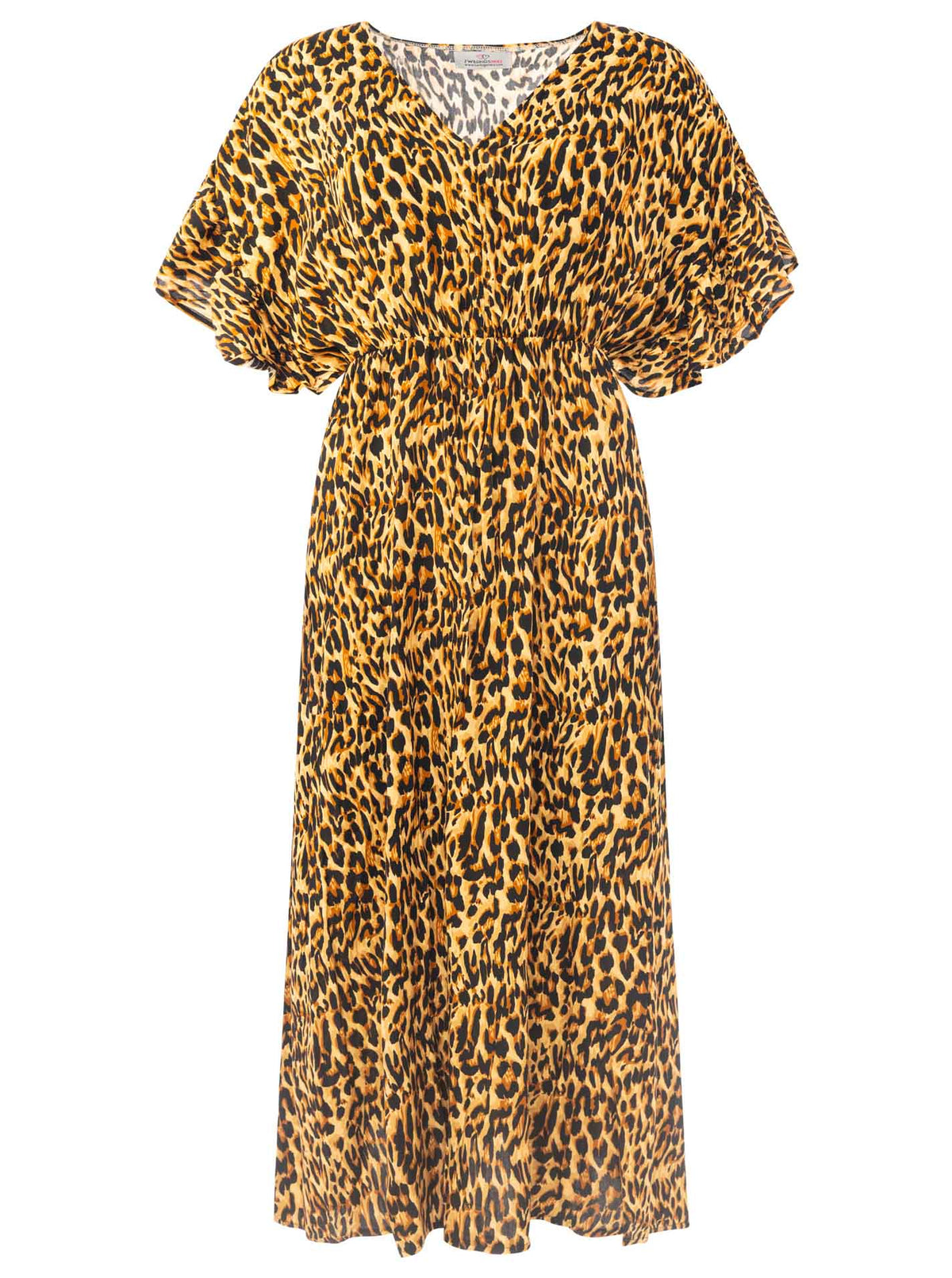 Zwillingsherz - Maxikleid Viskose Leo - Braun