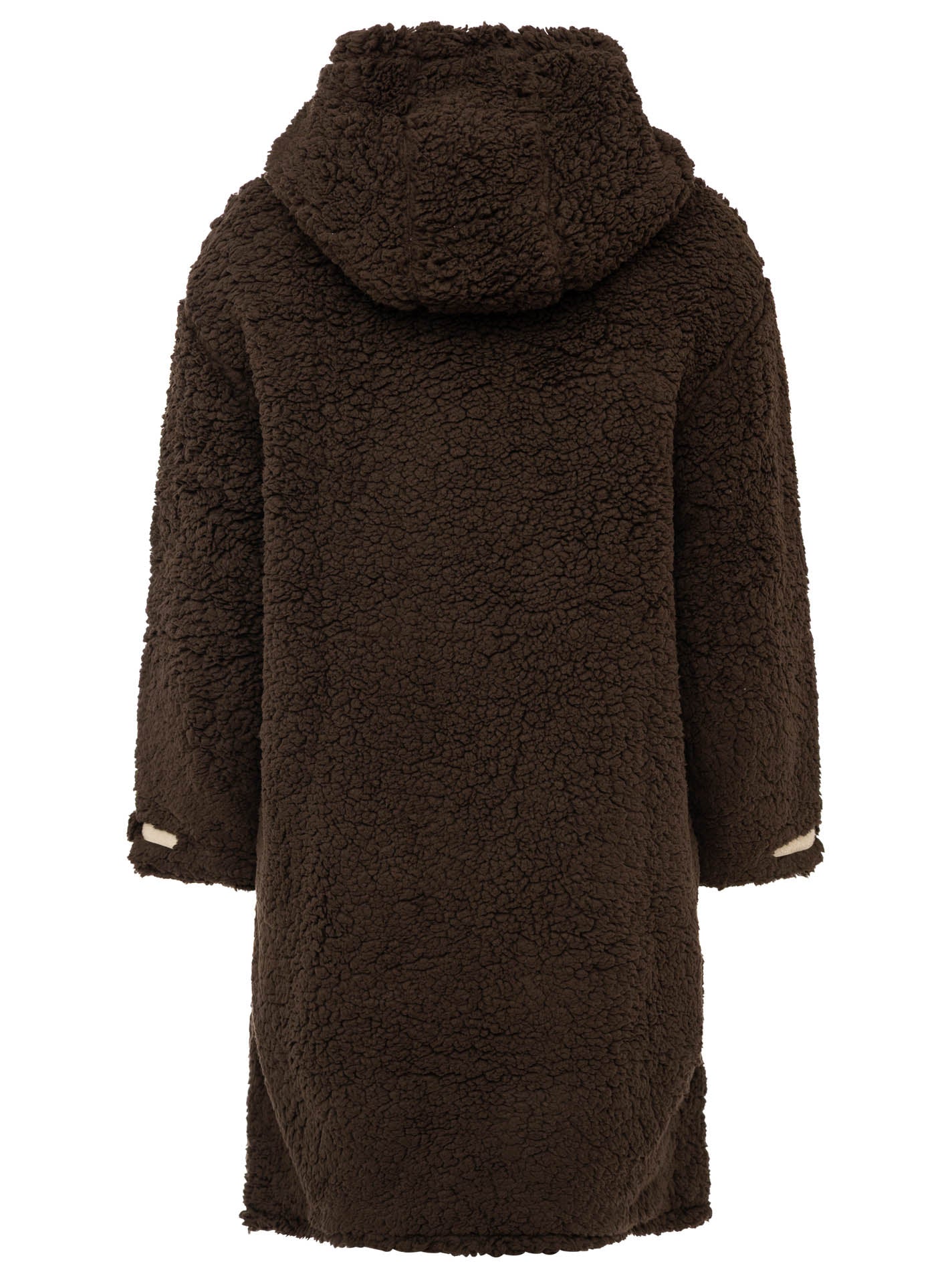 Zwillingsherz Oversize Windjacke Teddy Inside Out - Braun