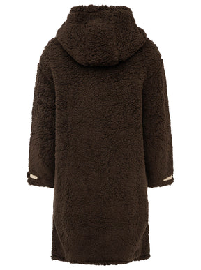 Zwillingsherz Oversize Windjacke Teddy Inside Out - Braun