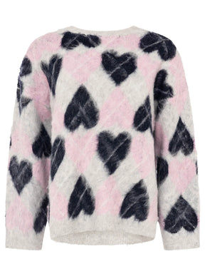 Zwillingsherz Pullover "ARGYLE LOVE" - Marine