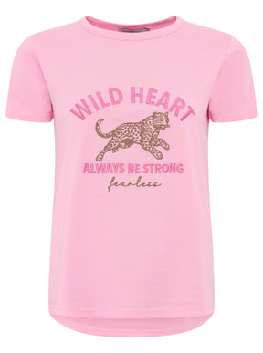 Zwillingsherz T-Shirt "Wild Heart" - Rosa