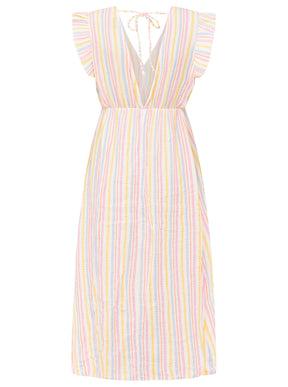 Zwillingsherz - Kleid "Sommer Streifen"  - Gelb/Rosa