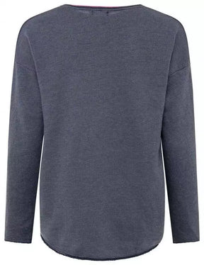 Zwillingsherz -  Sweatshirt "Positive Mind" Neonrand - Marine/Pink