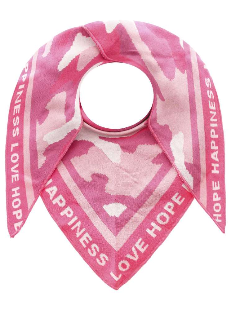 Zwillingsherz - Dreieckstuch "Love Hope" Baumwolle - Pink