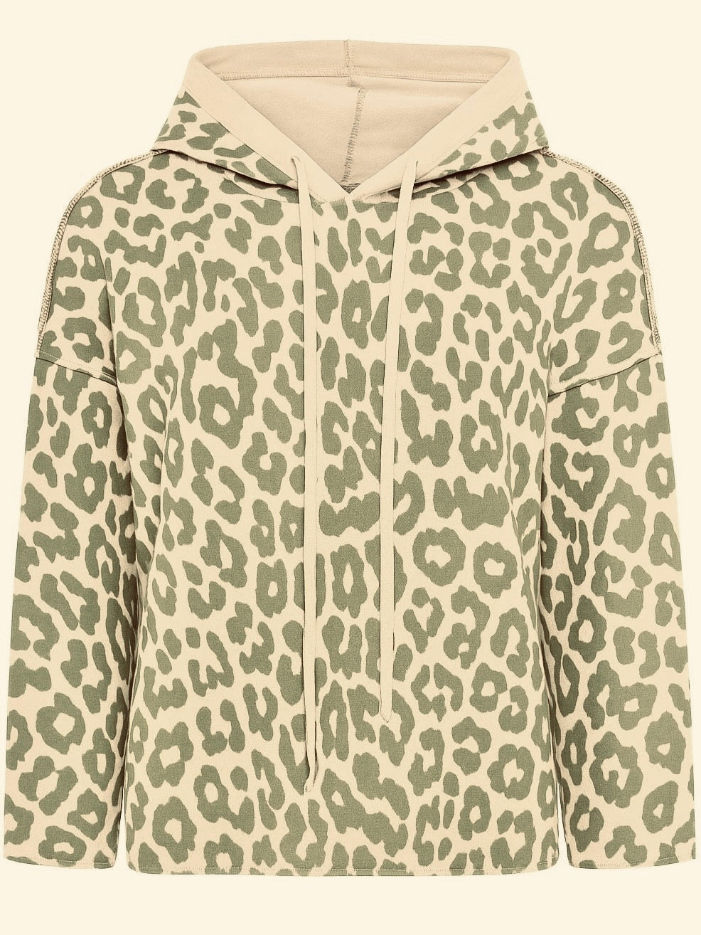 Zwillingsherz - Hoodie mit Naht Leo - Khaki