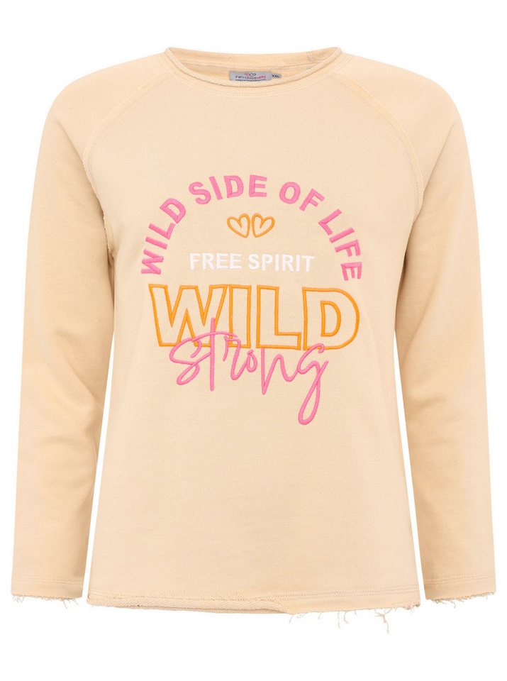 Zwillingsherz - Sweatshirt Wild Side of Life - Beige/Pink