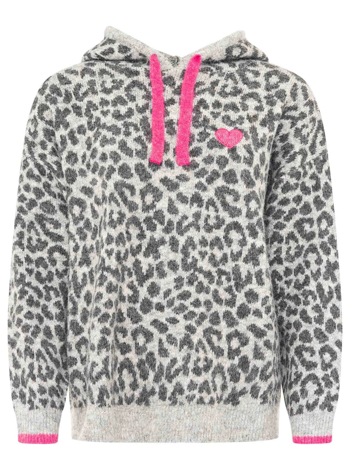 Zwillingsherz - Strick Hoody "Wild Heart" - Grau