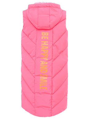 Zwillingsherz - Steppweste "Zebra" - Neon Pink