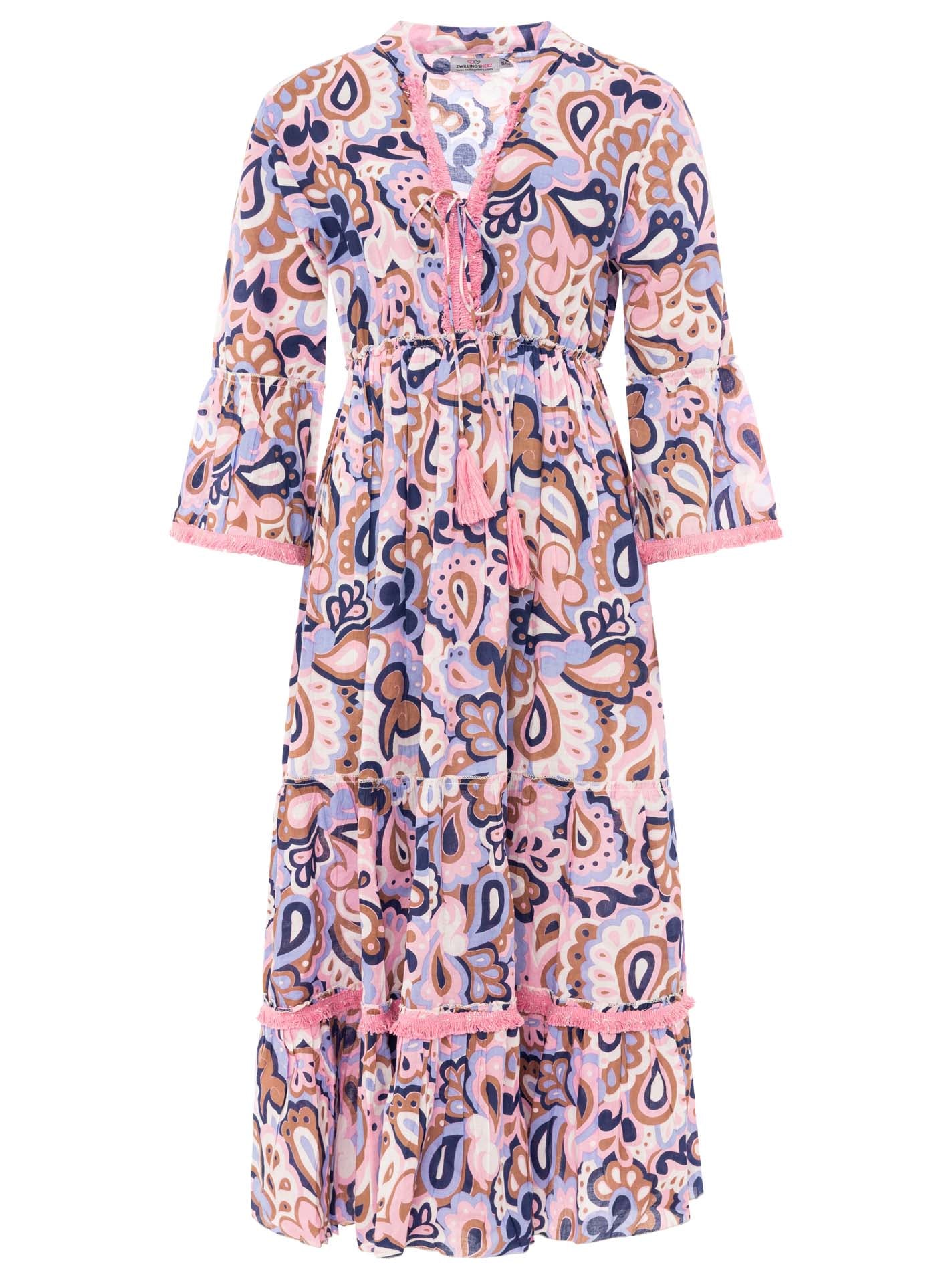 Zwillingsherz - Maxikleid "Paisley" - Rosa