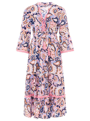 Zwillingsherz - Maxikleid "Paisley" - Rosa