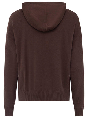 Zwillingsherz 100% Kaschmir Hoodie - Braun