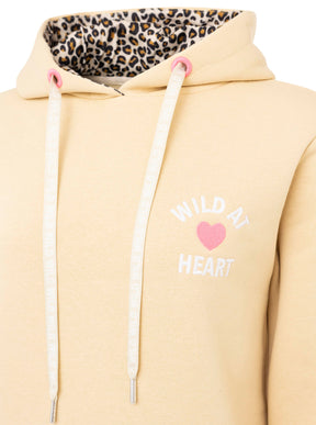 Zwillingsherz - Hoodie/Sweatshirt "Leo Wild Herz" - Beige