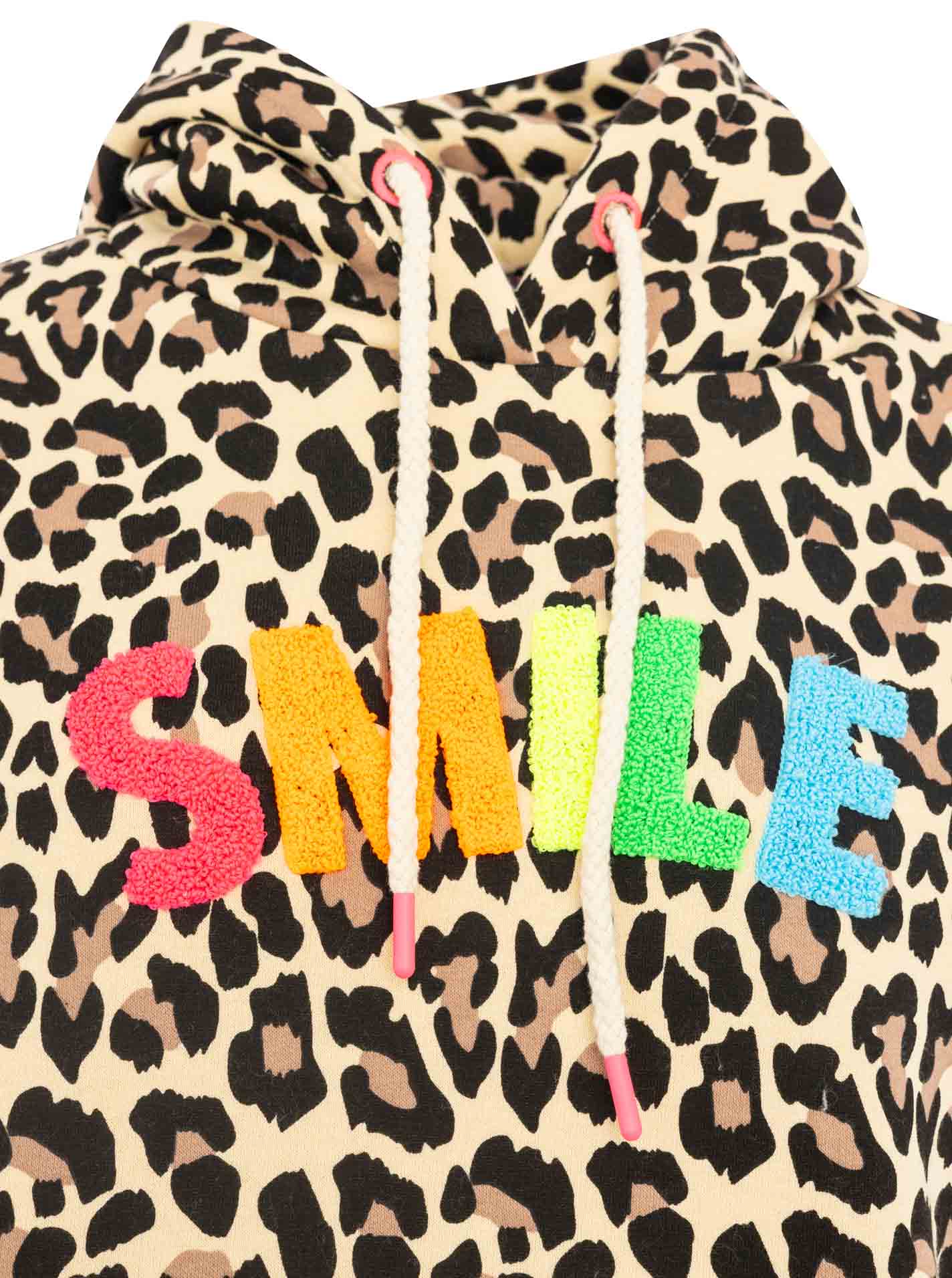 Zwillingsherz - Hoodie "Leo Smile" - Beige/Pink/Orange
