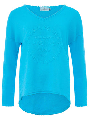 Zwillingsherz -  Sweatshirt "Positive Mind" - Blau (NEU)