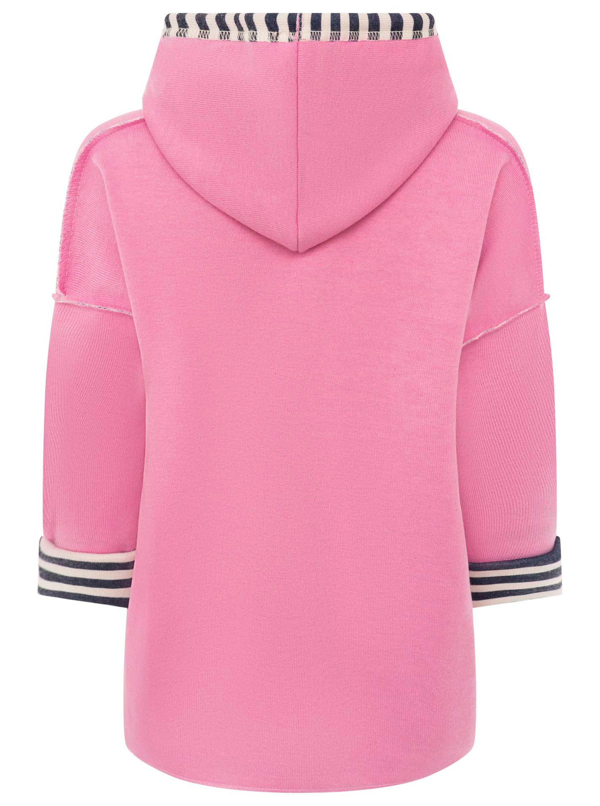 Zwillingsherz Doubleface Hoodie "Moin & Streifen" - Rosa