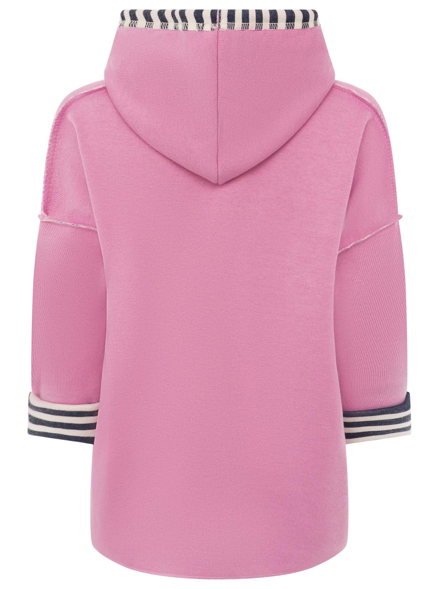 Zwillingsherz Doubleface Hoodie "Moin & Streifen" - Rosa