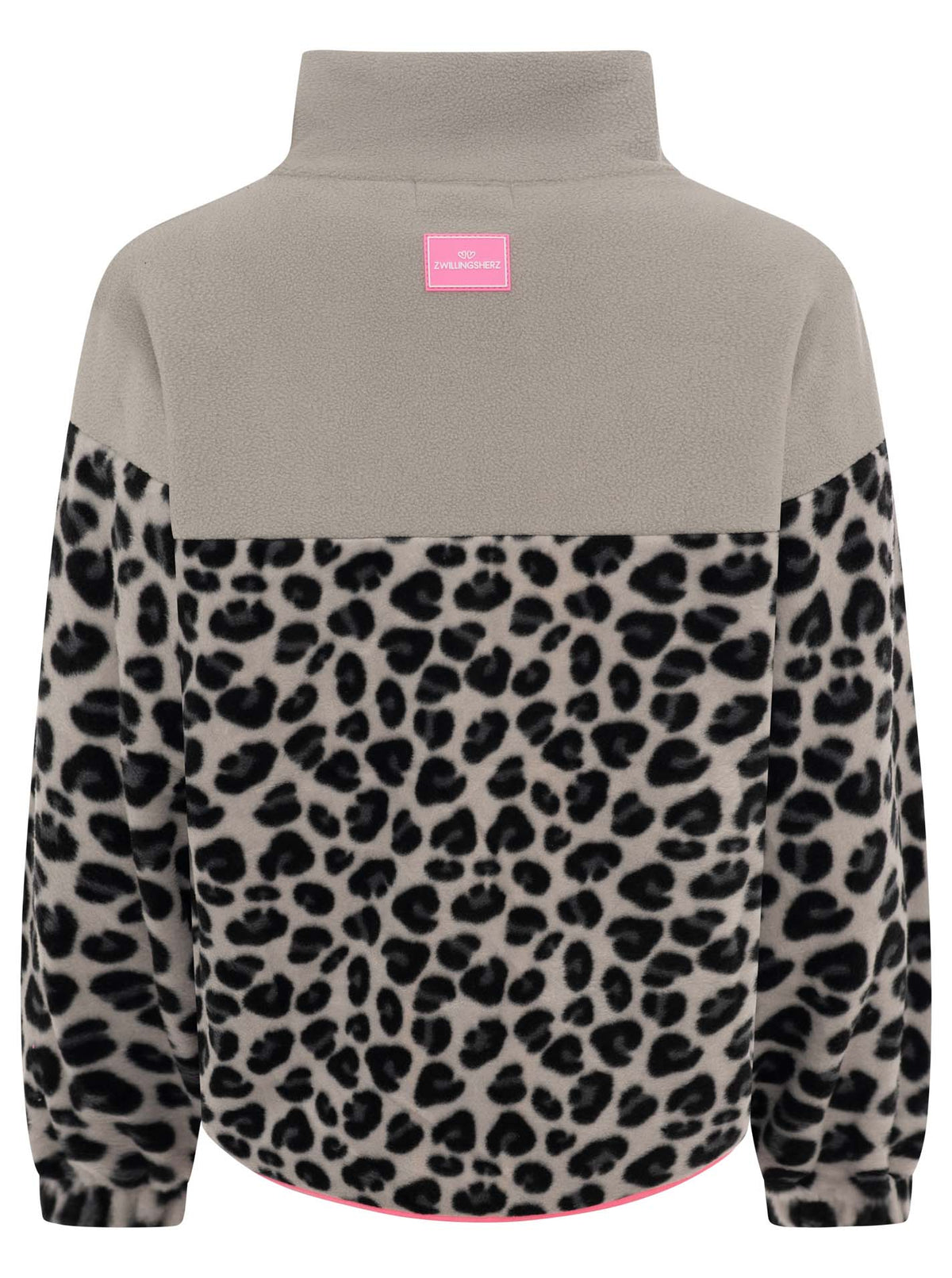 Zwillingsherz - Fleece Troyer Zipper "Leo Grau"