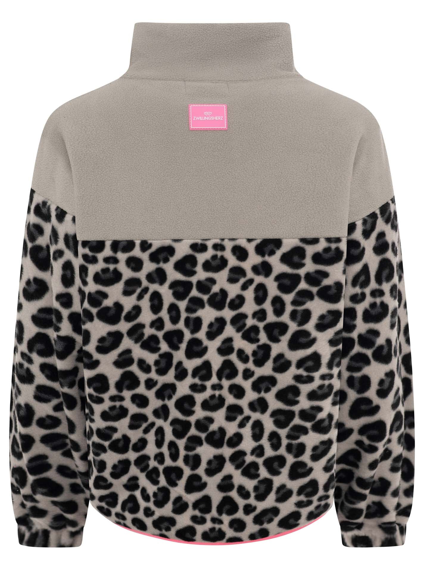Zwillingsherz - Fleece Troyer Zipper "Leo Grau"