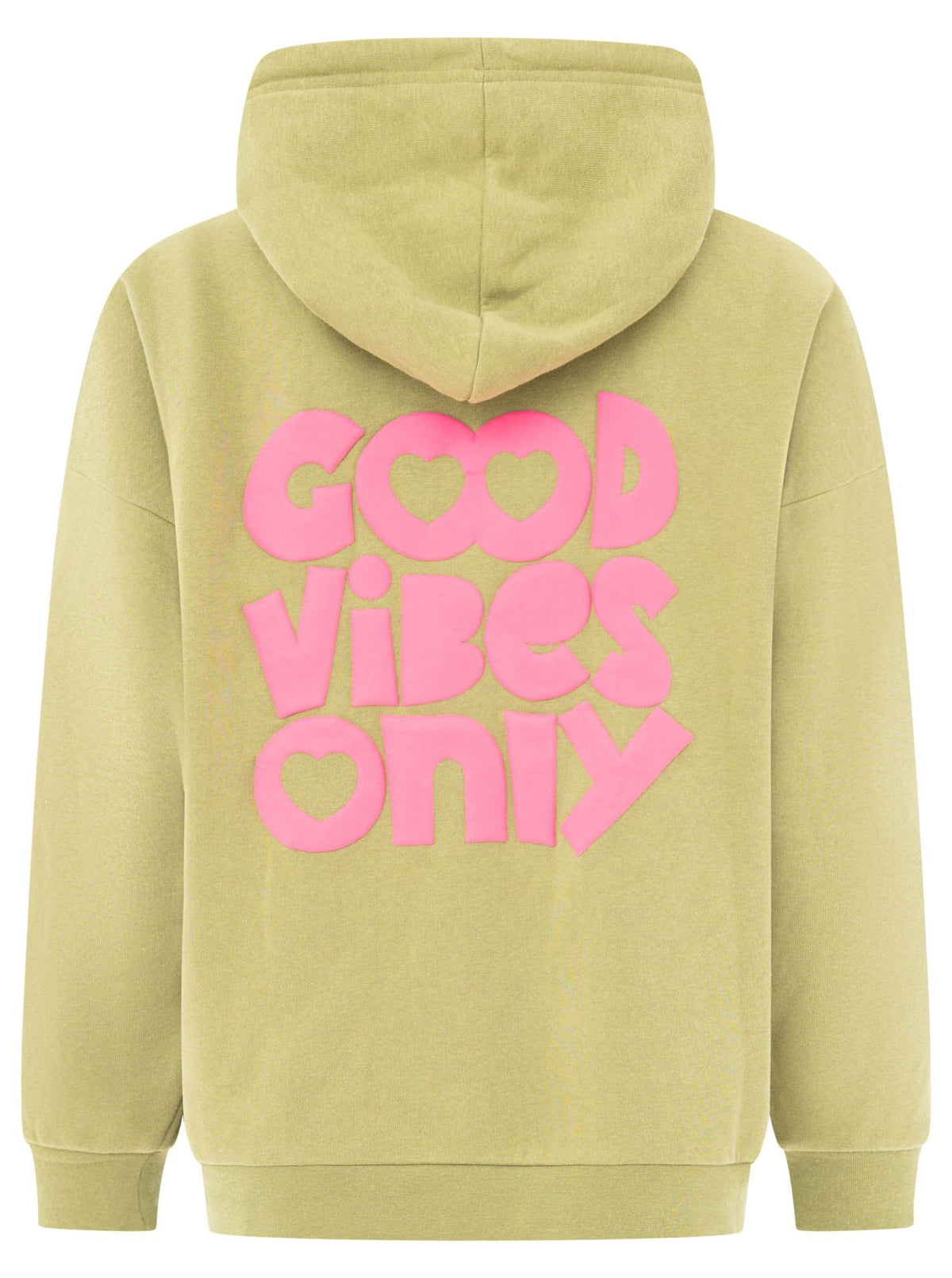 Zwillingsherz Hoodie "Good Vibes Only" - Olive