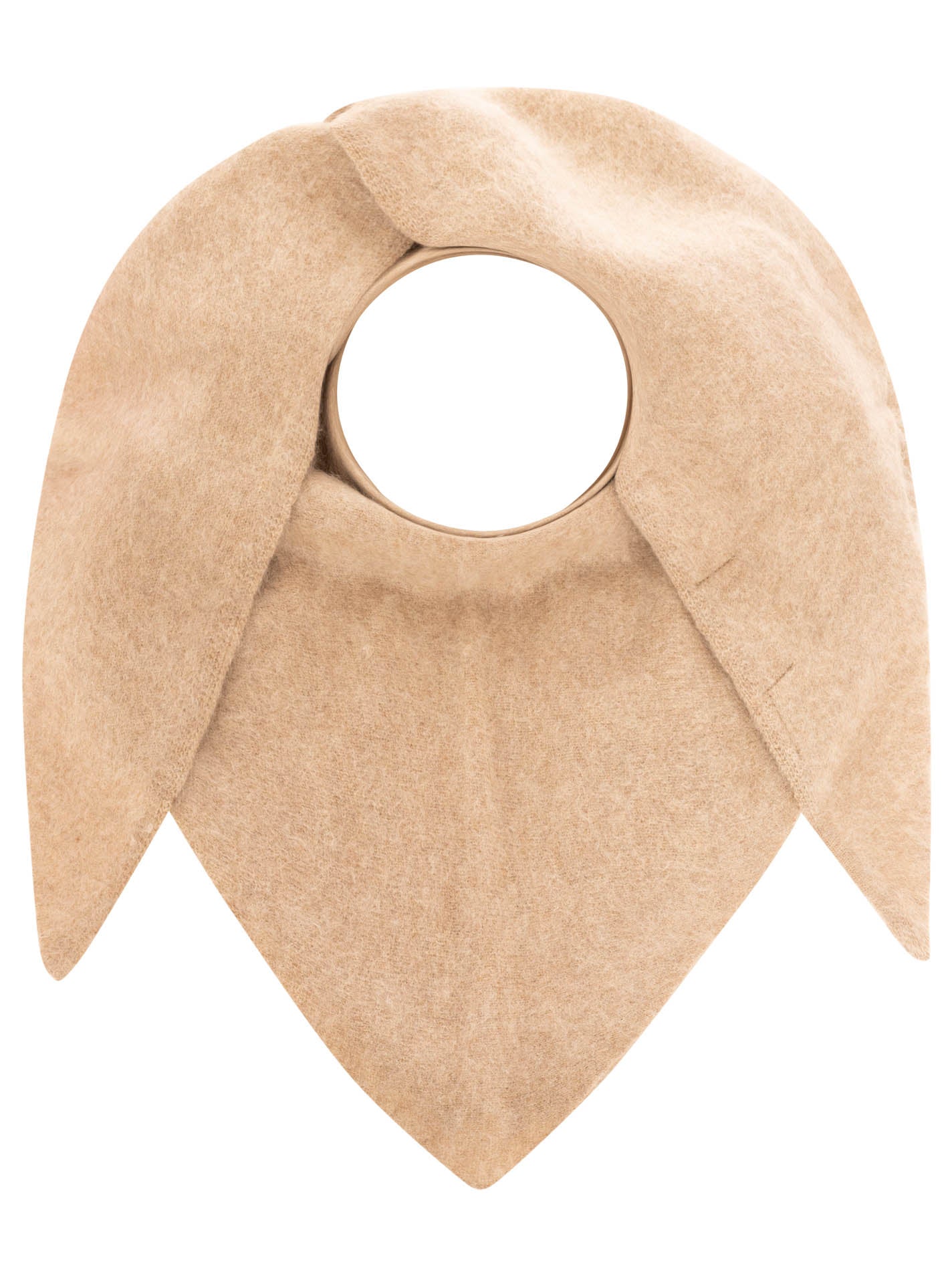 Zwillingsherz - 100% Kaschmir XXL Dreieckstuch "Brushed" - Mittelbeige