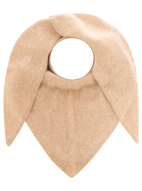 Zwillingsherz - 100% Kaschmir XXL Dreieckstuch "Brushed" - Mittelbeige