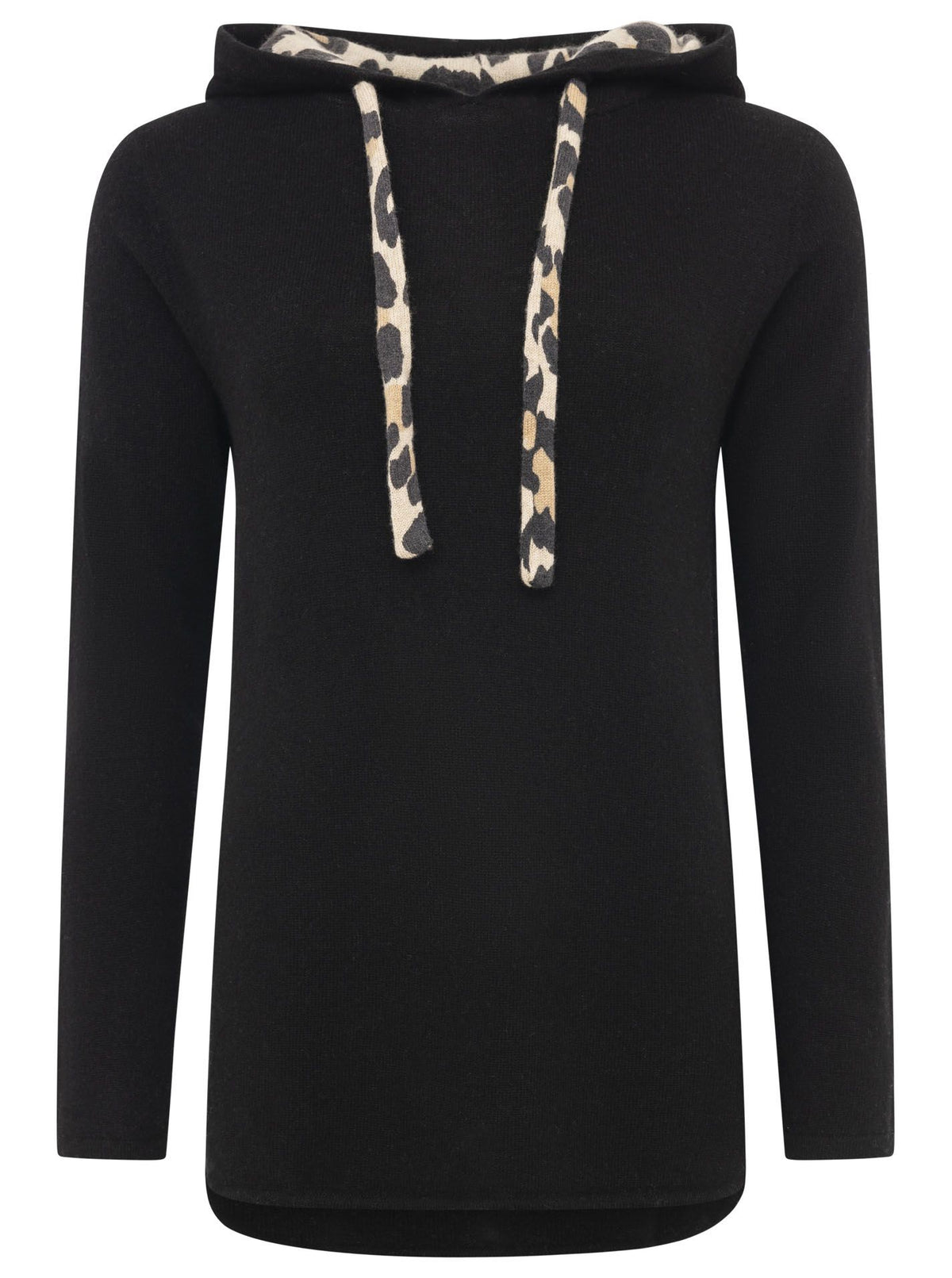 Zwillingsherz Kaschmir / Cashmere Hoodie Leo - Schwarz