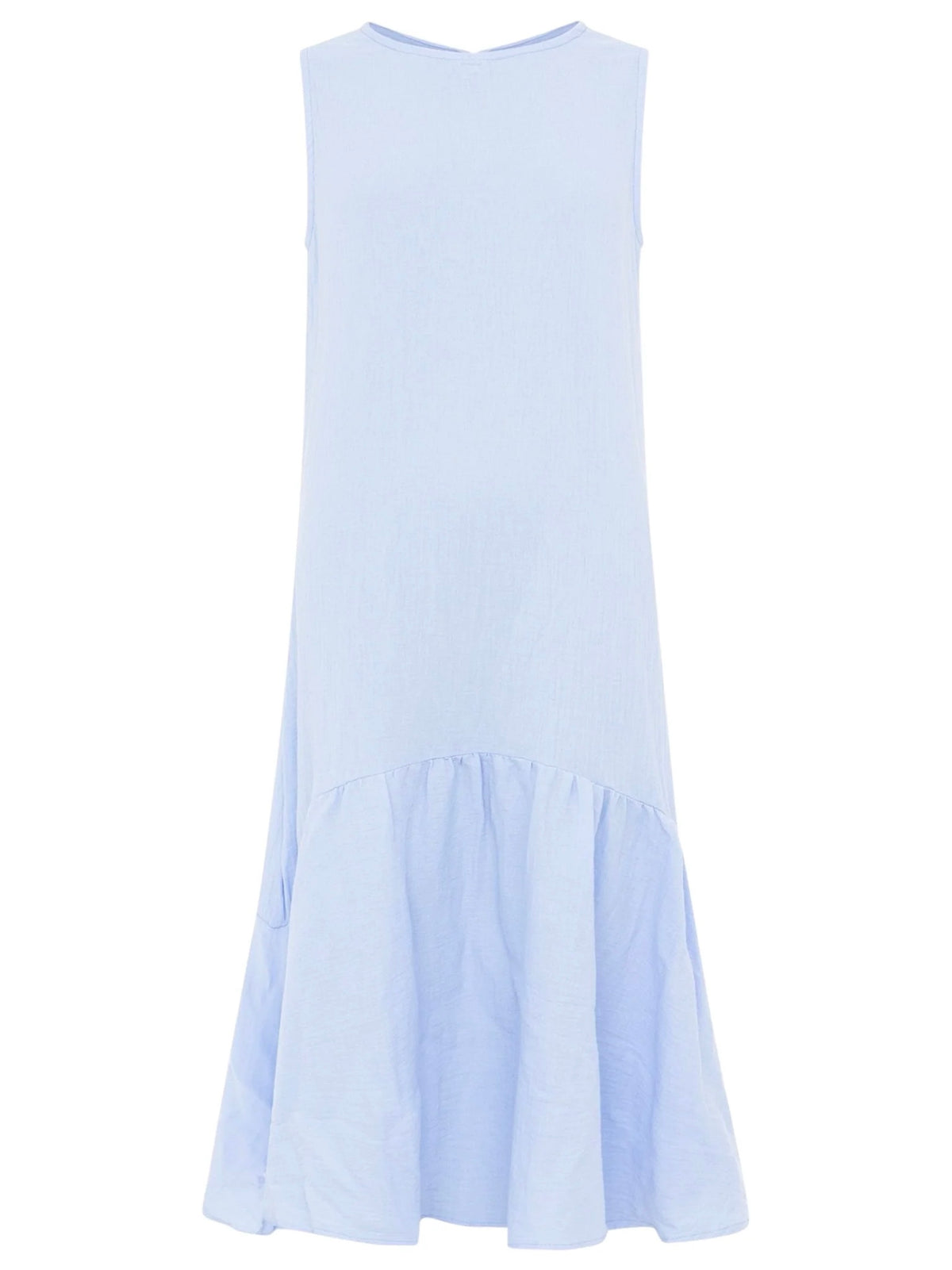 Zwillingsherz - Musselin Kleid lang Boho - Hellblau